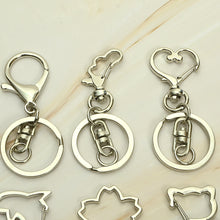 Load image into Gallery viewer, Key Ring 5pcs with 1 set Making Accessories Silver Color Car Key Chain Accessories Bag Pendant,Leather craft tools MLT-P0000DLM