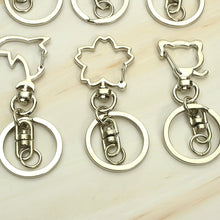 Load image into Gallery viewer, Key Ring 5pcs with 1 set Making Accessories Silver Color Car Key Chain Accessories Bag Pendant,Leather craft tools MLT-P0000DLM