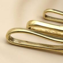 Load image into Gallery viewer, Belt U Hook Brass Keychain Fob Clip Retro Vintage Key Ring Wallet Chain Hook with bow shackle 3 Sizes available MLT-P0000DMG