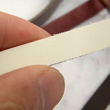 Load image into Gallery viewer, genuine leather cowhide flat leather strap 3,5,10mm leather strap 1meter bag necklace mask strap key ring leather craft MLT- P0000DLT
