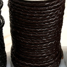 Load image into Gallery viewer, Twisted genuine Leather Strap Braided Bolo leather Cord - 1meter, bracelet items, leather supplies MLT- P0000DOJ