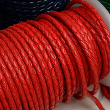 Load image into Gallery viewer, Twisted genuine Leather Strap Braided Bolo leather Cord - 1meter, bracelet items, leather supplies MLT- P0000DOJ