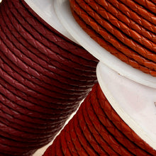 Load image into Gallery viewer, Twisted genuine Leather Strap Braided Bolo leather Cord - 1meter, bracelet items, leather supplies MLT- P0000DOJ