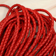 Load image into Gallery viewer, Twisted genuine Leather Strap Braided Bolo leather Cord - 1meter, bracelet items, leather supplies MLT- P0000DOJ