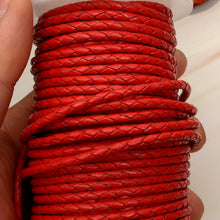 Load image into Gallery viewer, Twisted genuine Leather Strap Braided Bolo leather Cord - 1meter, bracelet items, leather supplies MLT- P0000DOJ