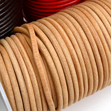 Load image into Gallery viewer, Round Oil Genuine leather Cord 4mm - 1meter, staight color leather cord, bracelet items, leather supplies MLT- P0000DGZ