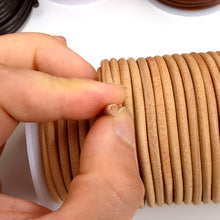 Load image into Gallery viewer, Round Oil Genuine leather Cord 4mm - 1meter, staight color leather cord, bracelet items, leather supplies MLT- P0000DGZ