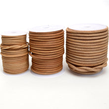 Load image into Gallery viewer, Round Oil Genuine leather Cord 4mm - 1meter, staight color leather cord, bracelet items, leather supplies MLT- P0000DGZ
