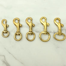 Load image into Gallery viewer, Solid Brass Swivel Clips (Screw Style, Round Ring Style) Leather craft tools MLT-P0000DRF