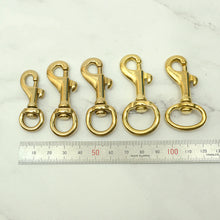 Load image into Gallery viewer, Solid Brass Swivel Clips (Screw Style, Round Ring Style) Leather craft tools MLT-P0000DRF
