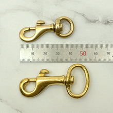 Load image into Gallery viewer, Solid Brass Swivel Clips (Screw Style, Round Ring Style) Leather craft tools MLT-P0000DRF