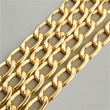 Load image into Gallery viewer, Leather Handbag Chain ver.1 Medium: Gold & Silver Metal Strap (47.2") MLT-P00000TX