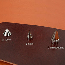 Load image into Gallery viewer, Cone Studs Rivets(10set - 1 package), DIY Rivet Stud Leather craft Tools MLT- P00000ZG