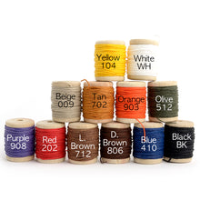 Load image into Gallery viewer, Waxed Thread, Hand Sewing Thread Round Wax Thread for Hand Sewing Leather , 0.7mm or 1.0mm-20M length Leather craft tools MLT-P0000BDE