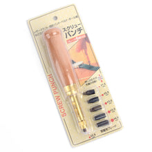 Load image into Gallery viewer, 6 blade screw punch set, belt,leather,card board,etc Leather craft tools MLT- P0000CPT