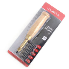 Load image into Gallery viewer, 6 blade screw punch set, belt,leather,card board,etc Leather craft tools MLT- P0000CPT