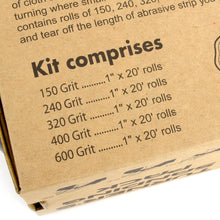 Load image into Gallery viewer, Turner's Sanding Pack. 5 kinds of grit abrasives.  The Sander on Hard paper box, sand paper, leather craft tools MLT-P0000CQT