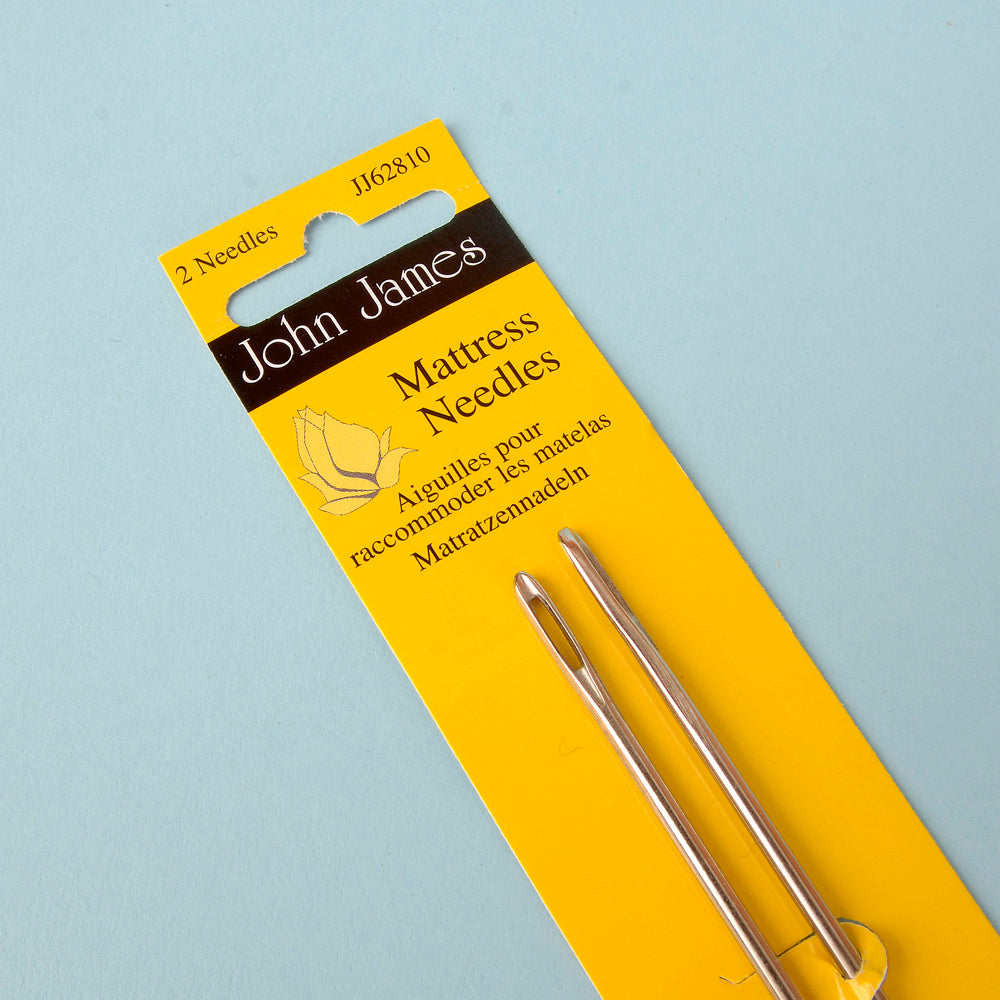 Leather hand sewing needles set.2 pairs of leather craft mattress needle. John James. Leather craft tool-MLT-P0000CRN