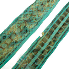Load image into Gallery viewer, Natural pattern Mint Gold Shine - Water Snake Skin (Genuine leather) for Bookbinding, Journaling, Purses, Cuffs, Heels-MLT- P0000CRW