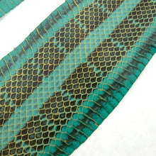 Load image into Gallery viewer, Natural pattern Mint Gold Shine - Water Snake Skin (Genuine leather) for Bookbinding, Journaling, Purses, Cuffs, Heels-MLT- P0000CRW