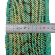 Load image into Gallery viewer, Natural pattern Mint Gold Shine - Water Snake Skin (Genuine leather) for Bookbinding, Journaling, Purses, Cuffs, Heels-MLT- P0000CRW