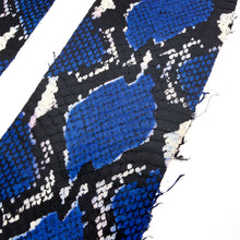 Load image into Gallery viewer, Mixed Shine Blue/black - Water Snake Skin (Genuine leather) for Bookbinding, Journaling, Purses, Cuffs, Heels-MLT- P0000CRY