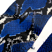 Load image into Gallery viewer, Mixed Shine Blue/black - Water Snake Skin (Genuine leather) for Bookbinding, Journaling, Purses, Cuffs, Heels-MLT- P0000CRY