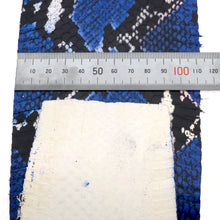 Load image into Gallery viewer, Mixed Shine Blue/black - Water Snake Skin (Genuine leather) for Bookbinding, Journaling, Purses, Cuffs, Heels-MLT- P0000CRY