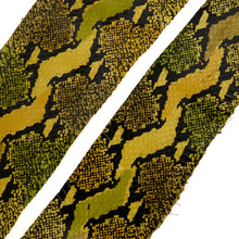 Load image into Gallery viewer, Mixed Shine Yellow/black - Water Snake Skin (Genuine leather) for Bookbinding, Journaling, Purses, Cuffs, Heels-MLT- P0000CRZ