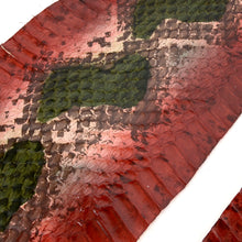 Load image into Gallery viewer, Mixed Shine red/green - Water Snake Skin (Genuine leather) for Bookbinding, Journaling, Purses, Cuffs, Heels-MLT- P0000CSA