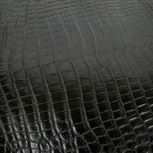 Load image into Gallery viewer, Genuine Crocodile Leather -Black (Genuine leather) for Bags, Journaling, Purses, Cuffs, Heels MLT-P0000CSS