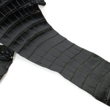 Load image into Gallery viewer, Genuine Crocodile Leather -Black (Genuine leather) for Bags, Journaling, Purses, Cuffs, Heels MLT-P0000CSS