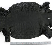 Load image into Gallery viewer, Genuine Crocodile Leather -Black (Genuine leather) for Bags, Journaling, Purses, Cuffs, Heels MLT-P0000CSS