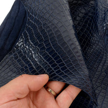 Load image into Gallery viewer, Genuine Crocodile Leather -Blue (Genuine leather) for Bags, Journaling, Purses, Cuffs, Heels MLT-P0000CST