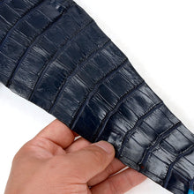 Load image into Gallery viewer, Genuine Crocodile Leather -Blue (Genuine leather) for Bags, Journaling, Purses, Cuffs, Heels MLT-P0000CST