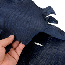 Load image into Gallery viewer, Genuine Crocodile Leather -Blue (Genuine leather) for Bags, Journaling, Purses, Cuffs, Heels MLT-P0000CST