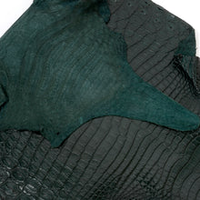Load image into Gallery viewer, Genuine Crocodile Leather -Green (Genuine leather) for Bags, Journaling, Purses, Cuffs, Heels MLT-P0000CSU