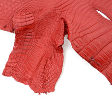 Load image into Gallery viewer, Genuine Crocodile Leather -Red (Genuine leather) for Bags, Journaling, Purses, Cuffs, Heels MLT-P0000CSV