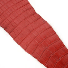 Load image into Gallery viewer, Genuine Crocodile Leather -Red (Genuine leather) for Bags, Journaling, Purses, Cuffs, Heels MLT-P0000CSV
