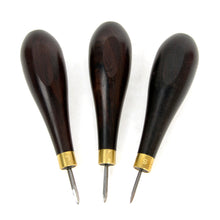 Load image into Gallery viewer, Diamond hole point shape stitching awl ebony handle, Leather craft tool-MLT-P0000CTC