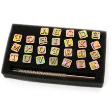 Load image into Gallery viewer, Stamping Alphabet or Number (7mm) Set, Imprint initials on the leather, leather craft tools MLT- P0000CTS