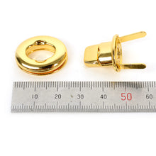 Load image into Gallery viewer, Round Twist Mini Lock Closure C style, Turn Lock / Slide Lock, suitcase buckle,Bag Making Suppliers Leather craft tools MLT-P0000CTW