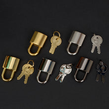 Load image into Gallery viewer, Lock and Key(ver.4-Flat Key), Working Lock , Mini Lock, Small Padlock, Padlock, Padlock and Key Leather craft tools MLT-P0000CUK