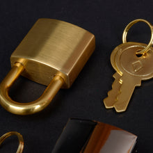 Load image into Gallery viewer, Lock and Key(ver.4-Flat Key), Working Lock , Mini Lock, Small Padlock, Padlock, Padlock and Key Leather craft tools MLT-P0000CUK