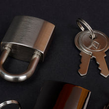Load image into Gallery viewer, Lock and Key(ver.4-Flat Key), Working Lock , Mini Lock, Small Padlock, Padlock, Padlock and Key Leather craft tools MLT-P0000CUK
