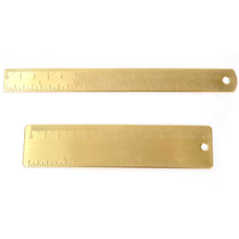 Load image into Gallery viewer, Brass Ruler, inch and CM ruler, 2 kind of size -12cm15cm, Leather craft tools MLT- P0000CUM