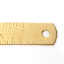 Load image into Gallery viewer, Brass Ruler, inch and CM ruler, 2 kind of size -12cm15cm, Leather craft tools MLT- P0000CUM