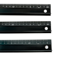 Load image into Gallery viewer, Safety Ruler, Prevent being cut off ruler, leather craft tools, Cutting Black ruler, 20,30,45cm, leather craft tools MLT-P0000CUO