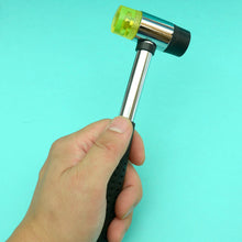 Load image into Gallery viewer, Rubber Mallet for leather craft tool,Dual-purpose rivet Hammer, 2 different side head hammer, Leather craft tools MLT-P0000BRB