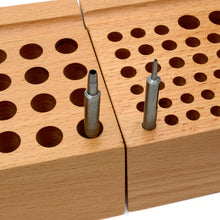 Load image into Gallery viewer, Basic Tool Rack 24 hole, Wooden Design tool Organizer for your design Tools,Leather Craft Tools -MLT-P0000CWW